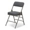 Atlas Commercial Products Triple-Braced Fabric Padded Metal Folding Chair, 2" Cushion, Gray MFC22GRYFP-2 - alternate 2